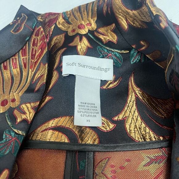Soft Surroundings Moon Dynasty Woven Jacquard Jacket Size XS - Picture 2 of 9